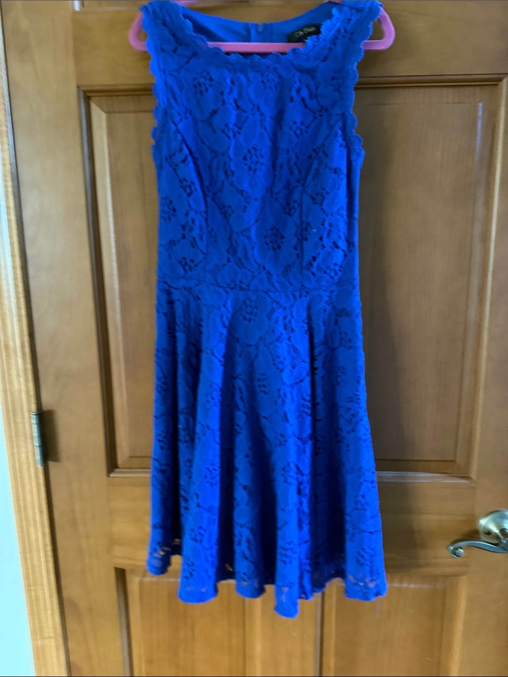 City Studio Cobalt Lace Midi Dress
